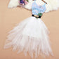 Robe courte en tulle à col en V et jolie robe tendance 718