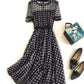 Retro black dress summer dress  1293