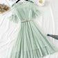 Cute two-piece set short dress summer dress  1298