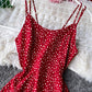 Cute A line polka dot dress summer dress  1105
