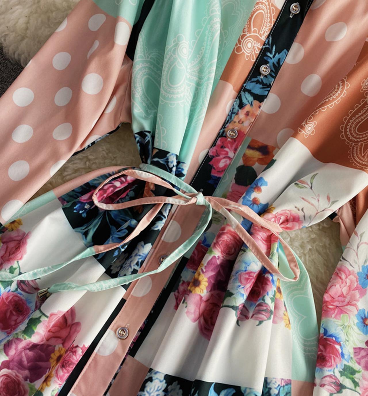 Stylish A line dress long sleeve dress  813