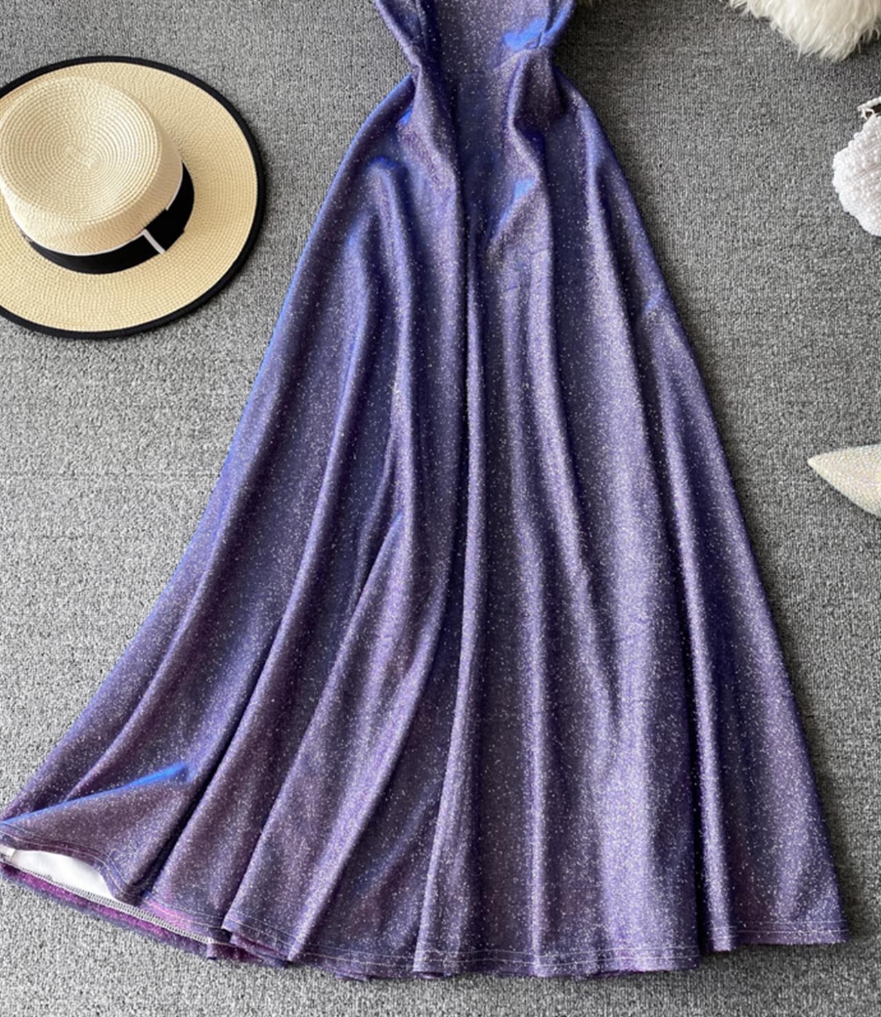 Shiny A line dress fashion dress  825