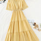 Women's dress A line v neck lace dress  1136