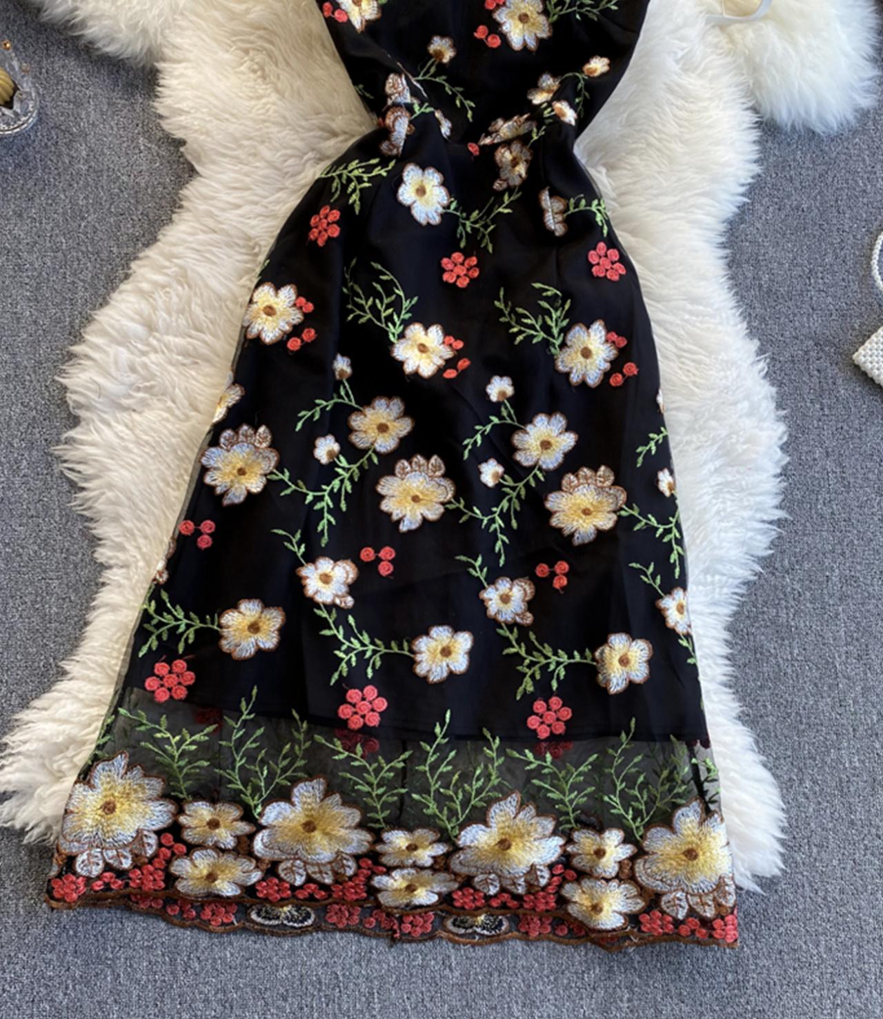 Black lace dress fashion dress  820