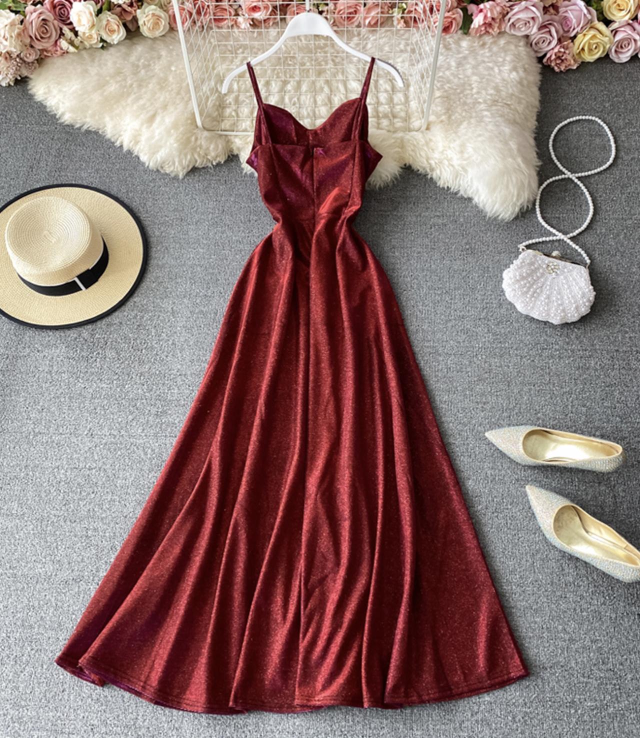 Shiny A line dress fashion dress  825