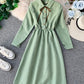 Cute A line long sleeve dress autumn clothing  1069