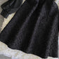 Schwarzes durchsichtiges Kleid in A-Linie kurzes Kleid 856