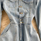 Stylish denim backless dress long sleeve dress  1019