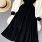Cute A line stitching dress  919