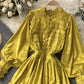 Cute A line long sleeve dress fashion dress  736
