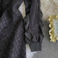 Schwarzes durchsichtiges Kleid in A-Linie kurzes Kleid 856
