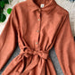 Robe mignonne à manches longues en ligne A, vêtements d'automne 1068