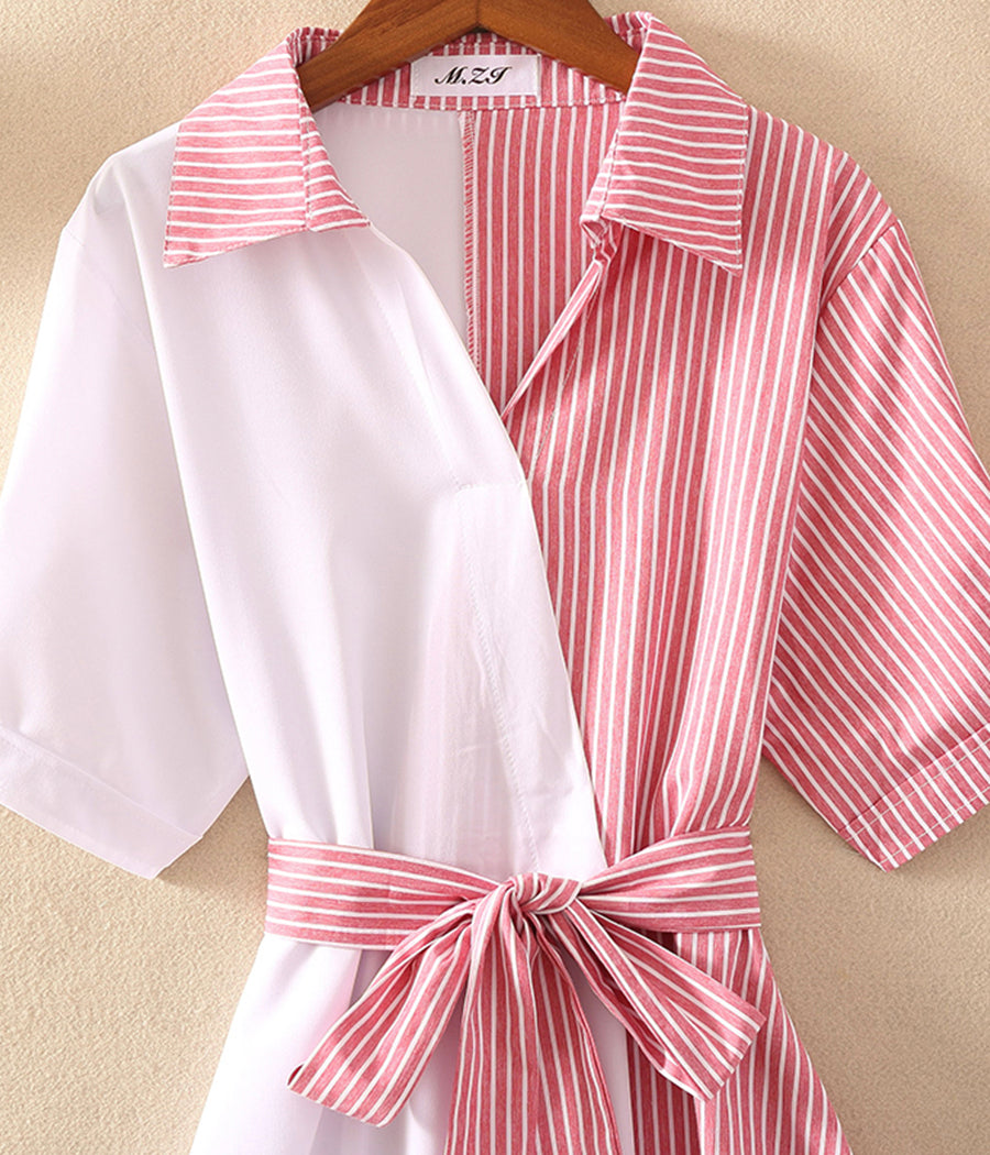 Unique Irregular stripes dress women's dress  1232