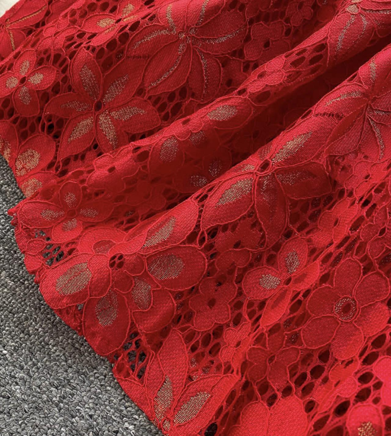 Elegantes Spitzenkleid mit langen Ärmeln Kleid in A-Linie 776