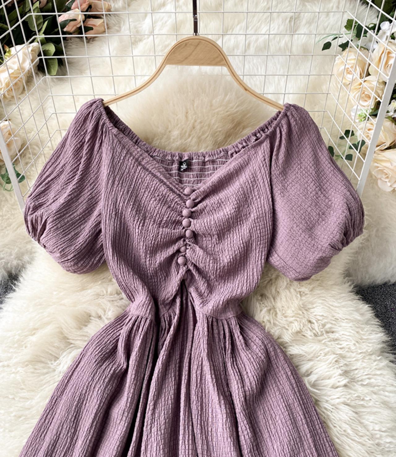 Cute v neck short dress fashion dress  737