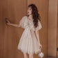 Cute v neck tulle short dress fashion dress  1080