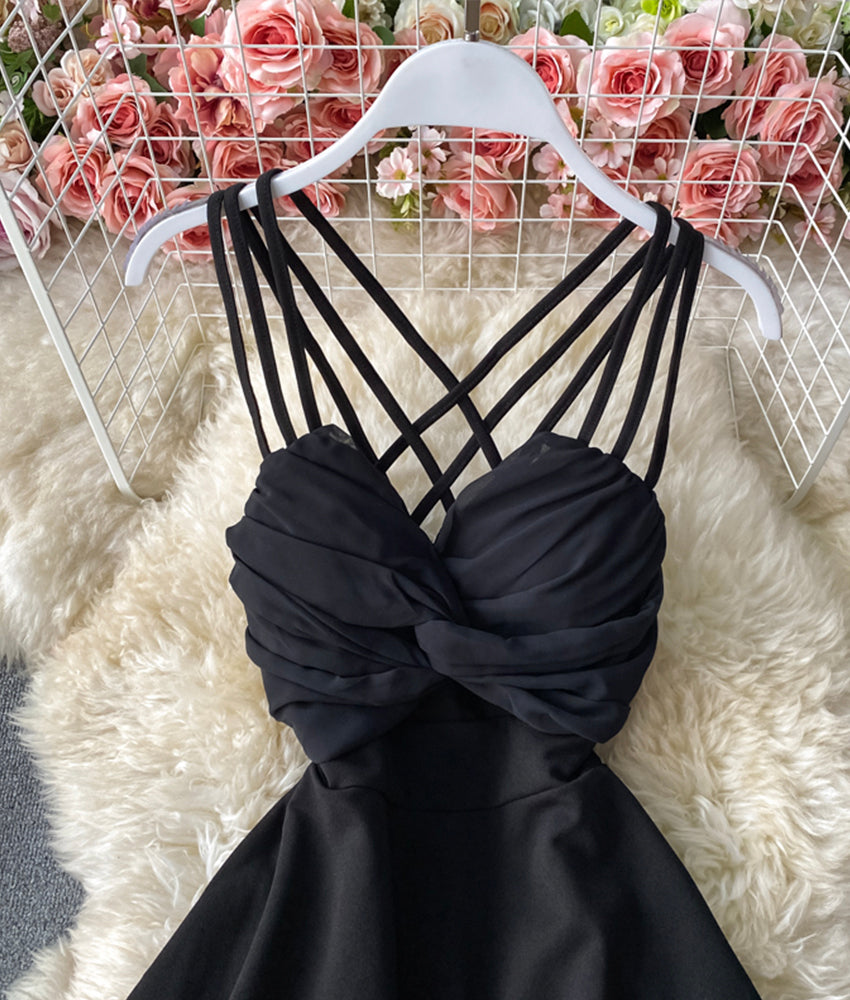 Robe mini-robe trapèze mignonne et tendance 911