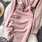 Stylish v neck long sleeve dress short dress  848