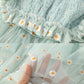 Cute A line daisy flower dress girl summer dress  1134