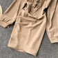 Cute long sleeve dress lace up dress  738