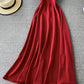 Simple A line v neck dress  764