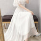 White chiffon summer dress fashion girl dress  1111