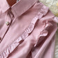 Sweet pink A line long sleeve dress  1046