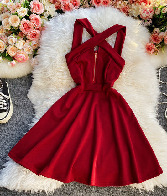 Sexy A-Linie rückenfreies Kleid kurzes Kleid 894