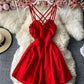 Robe mini-robe trapèze mignonne et tendance 911