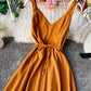 Simple A line v neck dress women's dress  1224