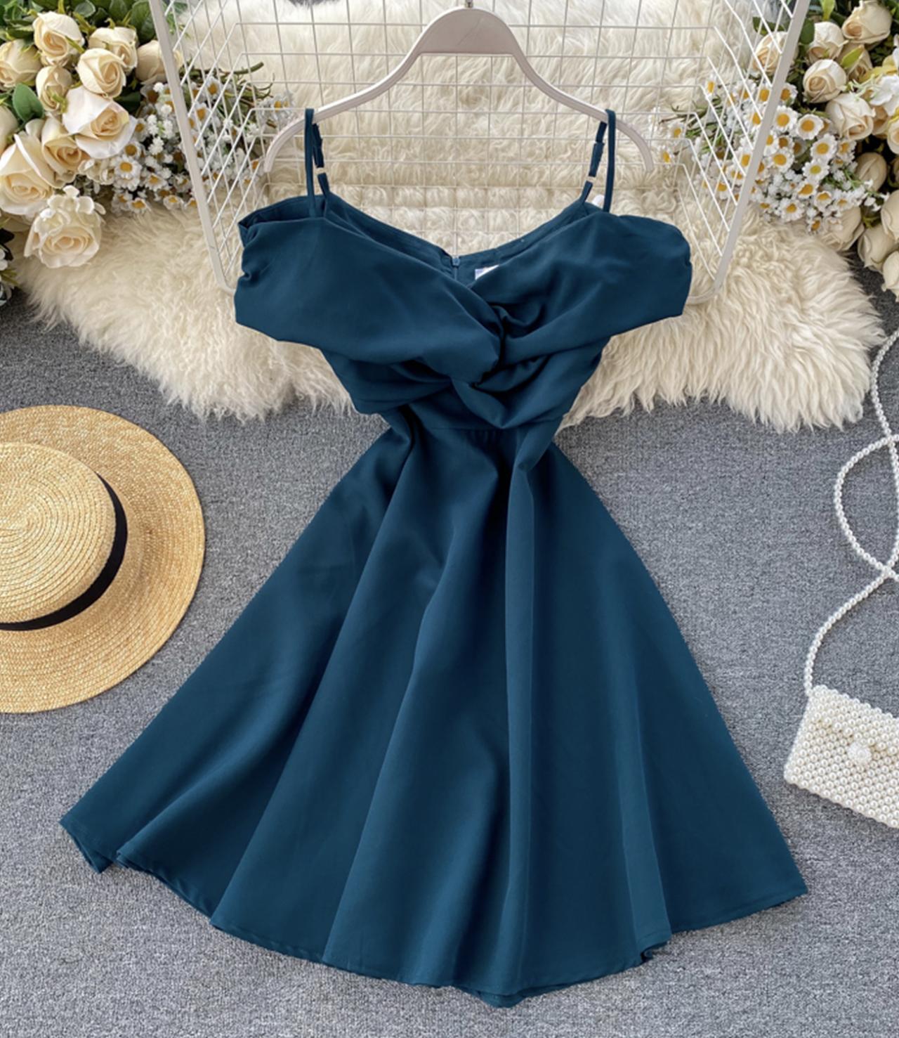 Cute A line short dress fashion dress  733