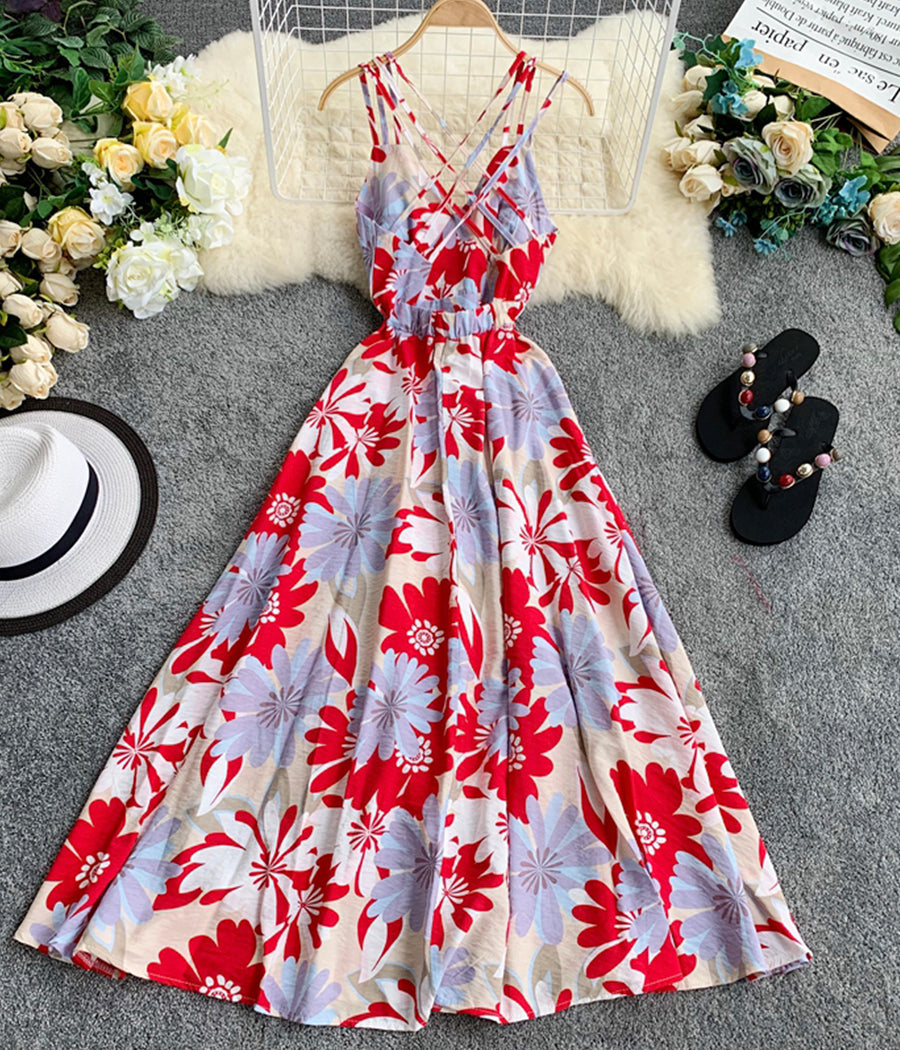 Cute summer dress floral dress  1294
