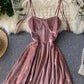 Robe courte en velours pour femme, jolie robe trapèze 1098