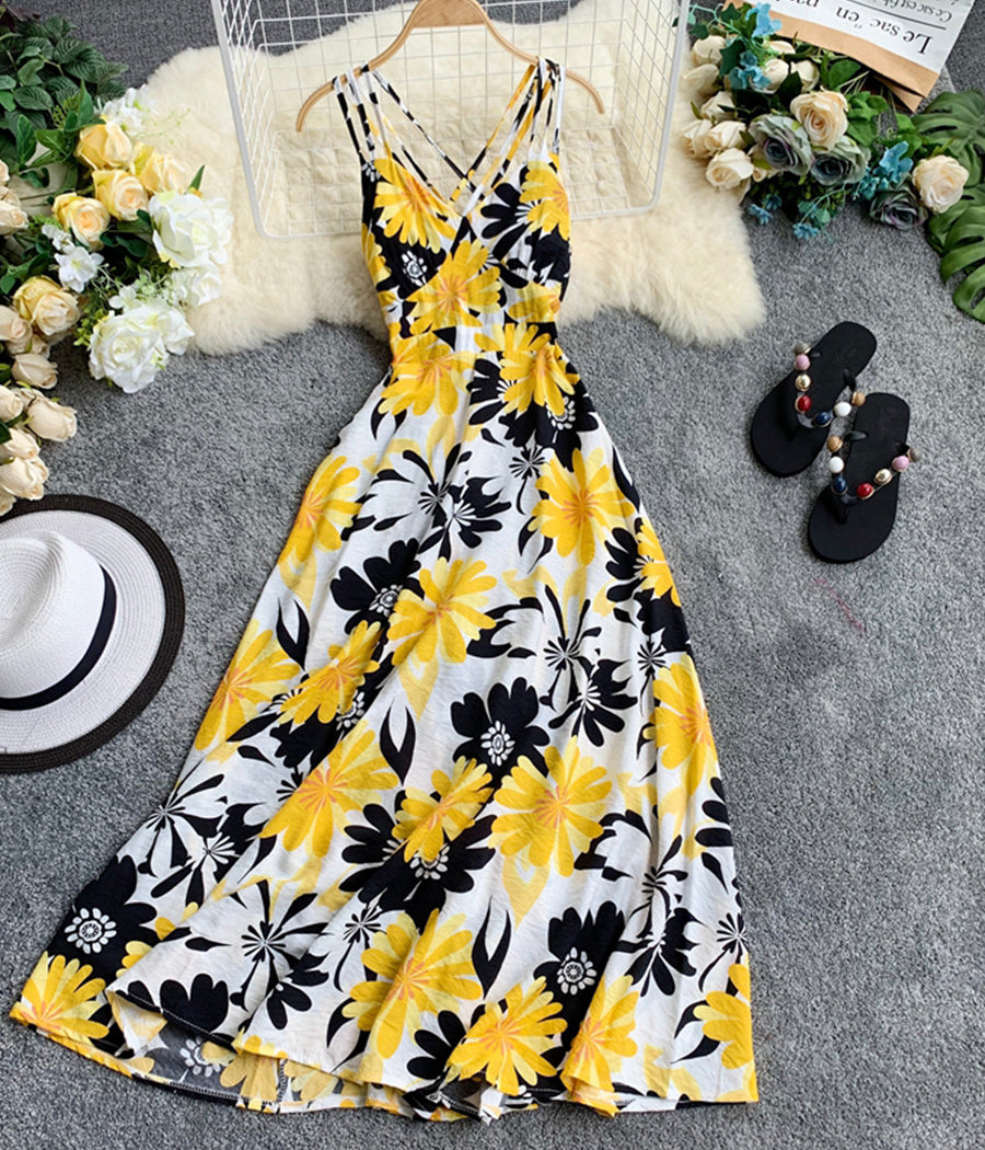 Cute summer dress floral dress  1294