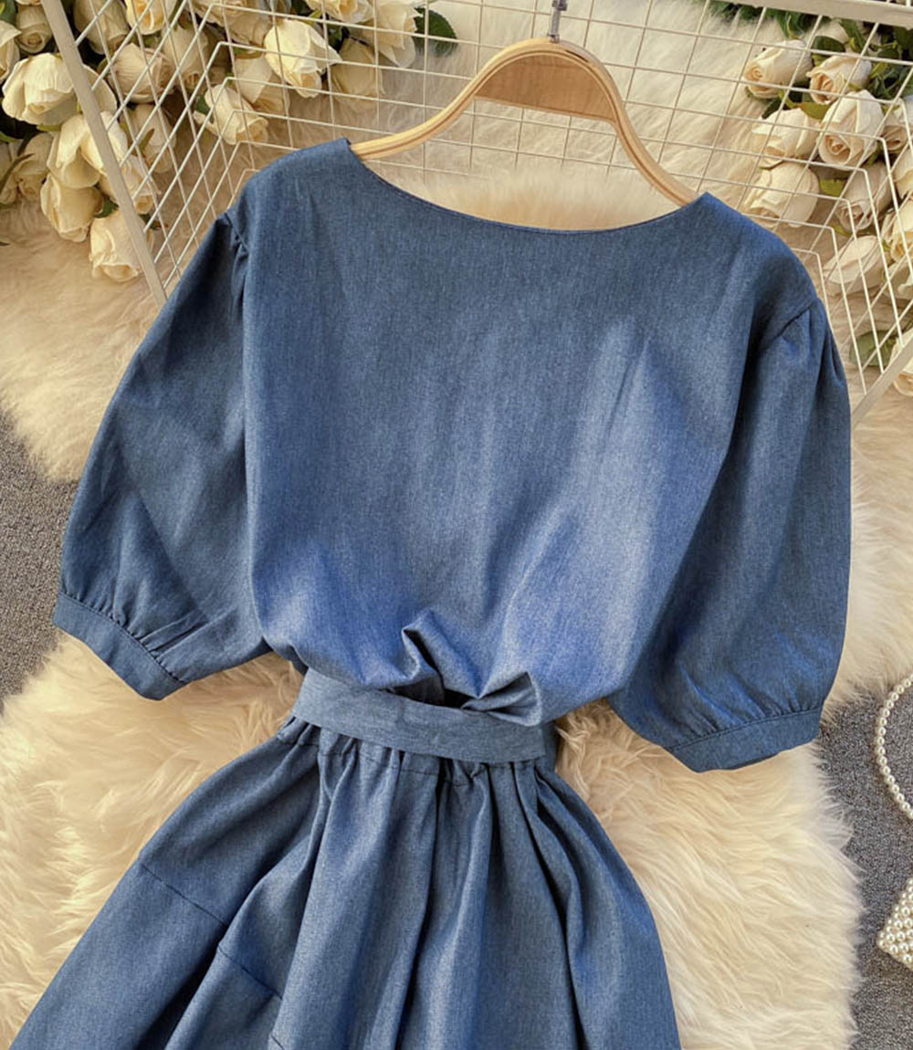 Cute A line short dress fashion dress  858