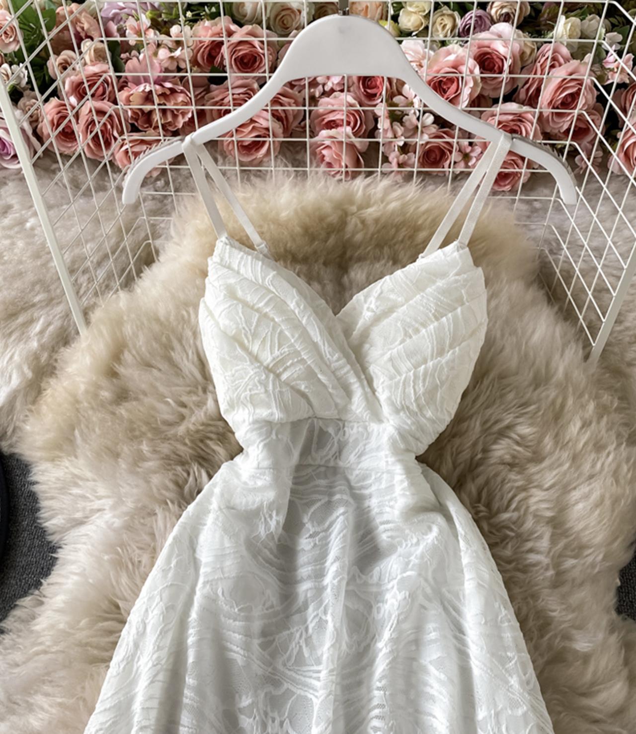 Cute lace backless dress fashion dress  762