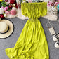 Cute chiffon strapless summer dress fashion dress  1114