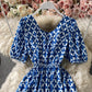 Cute A line round neck dress back bow dress dress  706