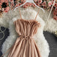 Cute pink chiffon short dress fashion dress  723