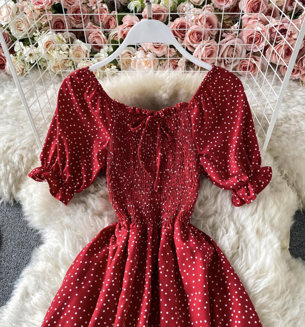 Cute A line short dress fashion dress  716