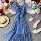 Cute tulle sequins short dress fashion dress  735