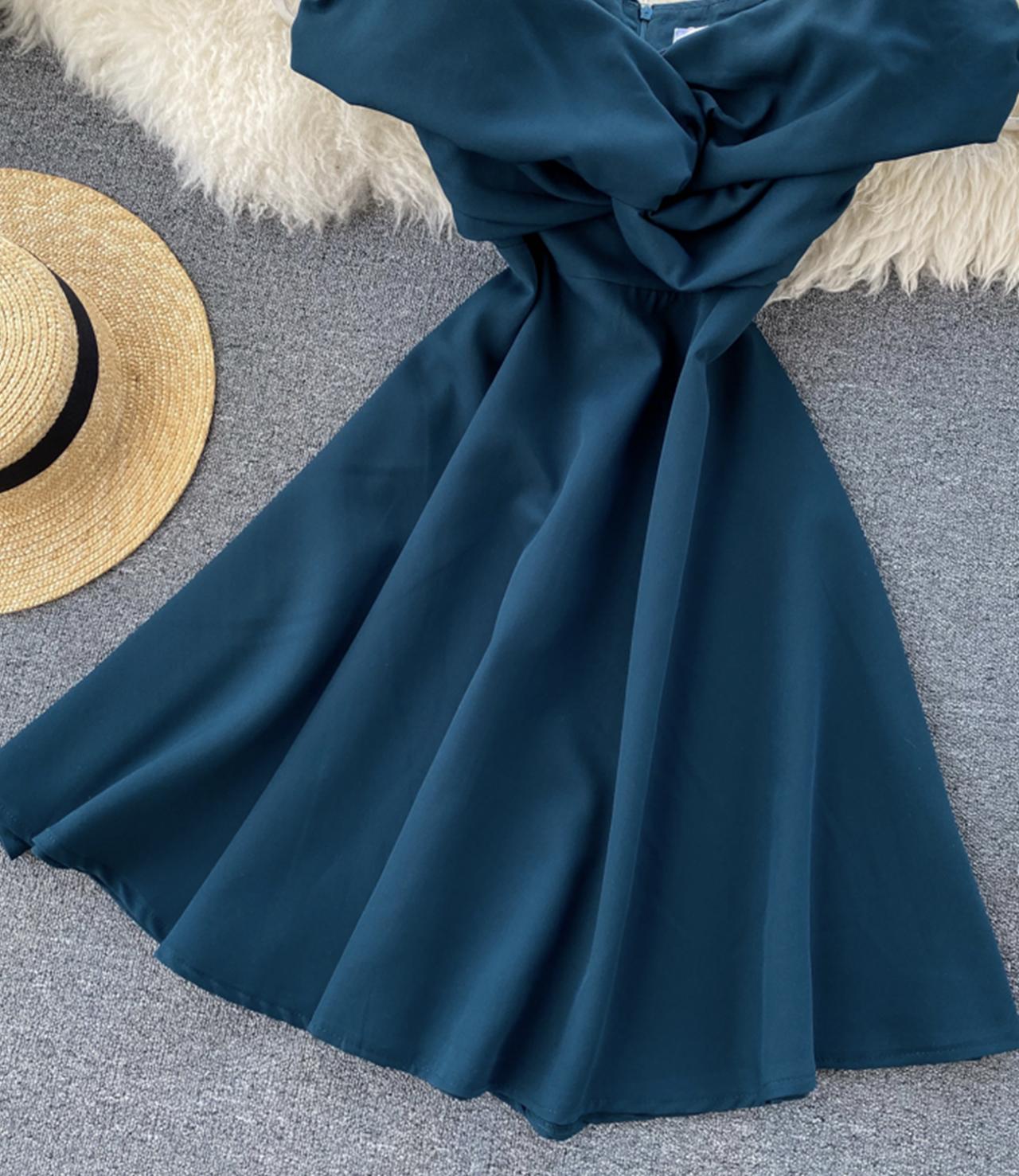 Cute A line short dress fashion dress  733