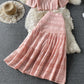 Cute A line two pieces dress fashion dress  710