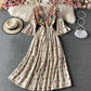 Cute A line embroidered dress  734
