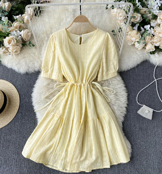 Cute A line round neck short dress fashion dress  711