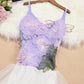 Robe courte en tulle à col en V et jolie robe tendance 718
