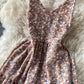 Süßes Blumenkleid in A-Linie mit V-Ausschnitt, Modekleid 721