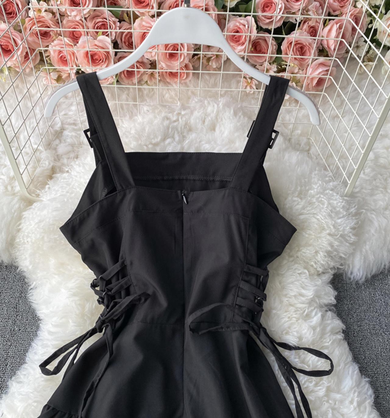 Black A line dress fashion dress  726