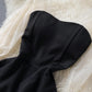 Black A line tulle short dress fashion dress  732