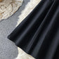 Schwarzes kurzes Partykleid in A-Linie 715